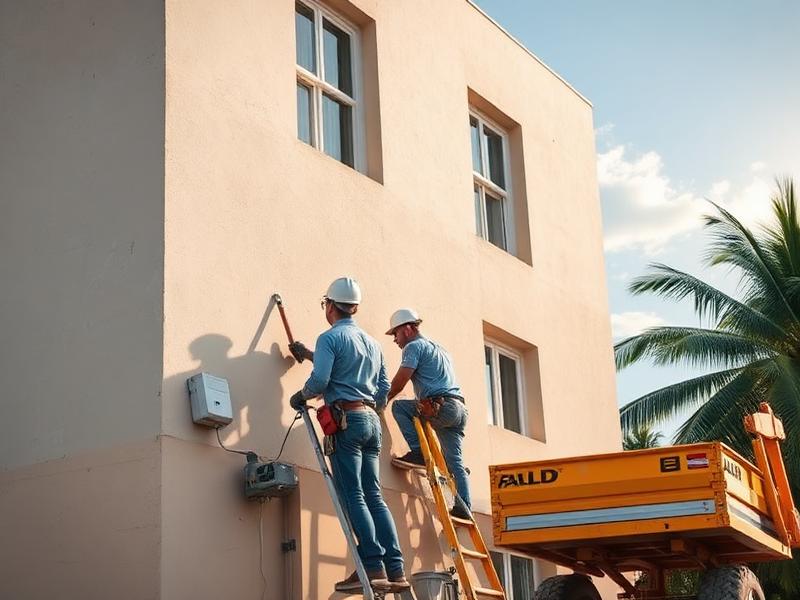 Angels Stucco Repair team at work in Miami